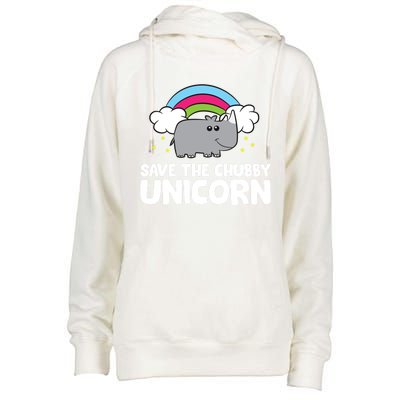 Rhinoceros Save The Chubby Unicorn Love Rhinos Gift Womens Funnel Neck Pullover Hood