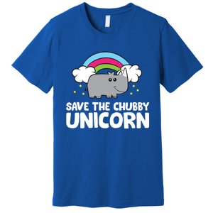 Rhinoceros Save The Chubby Unicorn Love Rhinos Gift Premium T-Shirt