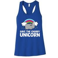 Rhinoceros Save The Chubby Unicorn Love Rhinos Gift Women's Racerback Tank