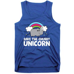 Rhinoceros Save The Chubby Unicorn Love Rhinos Gift Tank Top