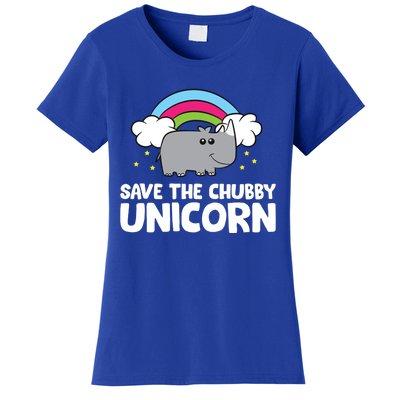 Rhinoceros Save The Chubby Unicorn Love Rhinos Gift Women's T-Shirt