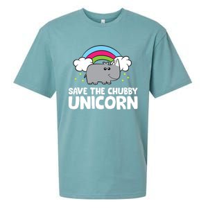 Rhinoceros Save The Chubby Unicorn Love Rhinos Gift Sueded Cloud Jersey T-Shirt