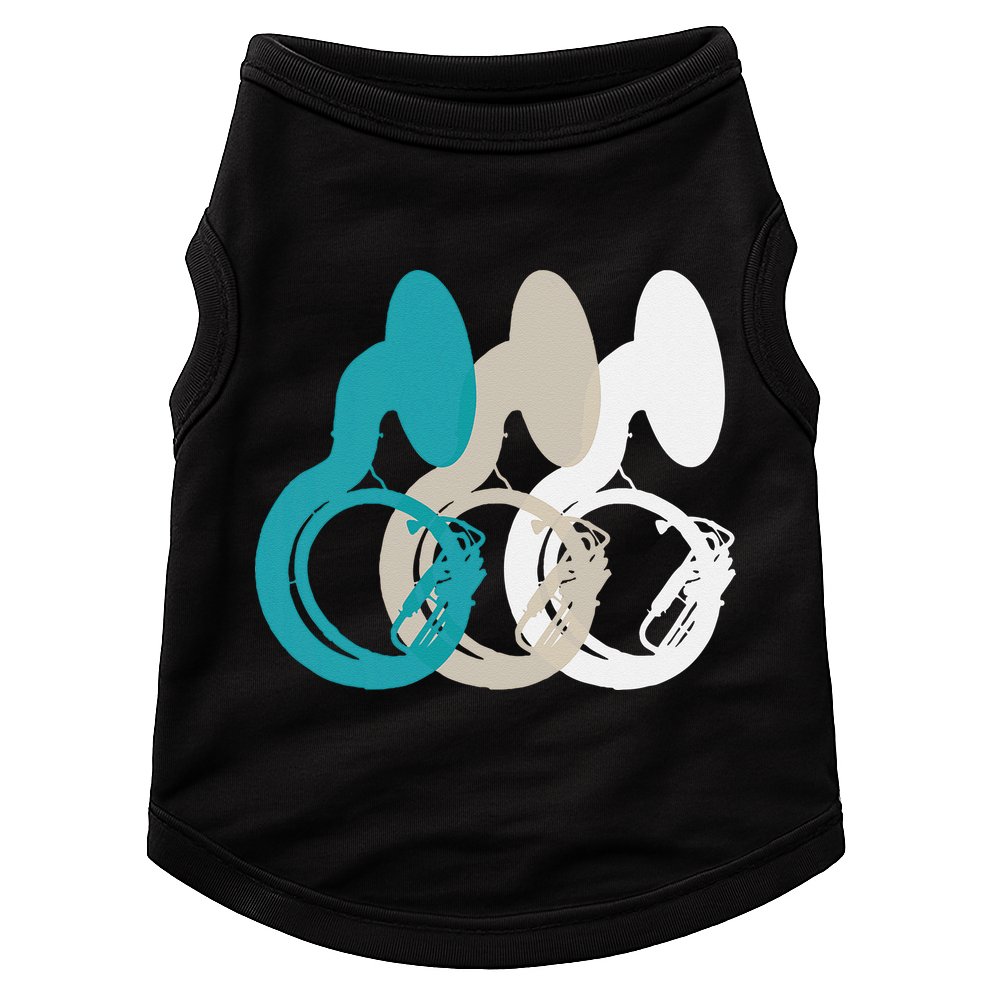 Retro Sousaphone Tuba Music Brass Band Gift Doggie Tank
