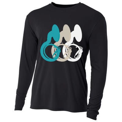 Retro Sousaphone Tuba Music Brass Band Gift Cooling Performance Long Sleeve Crew