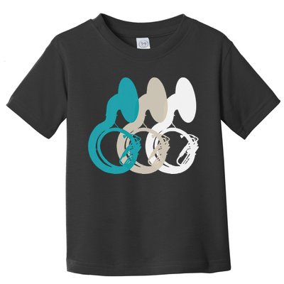 Retro Sousaphone Tuba Music Brass Band Gift Toddler T-Shirt