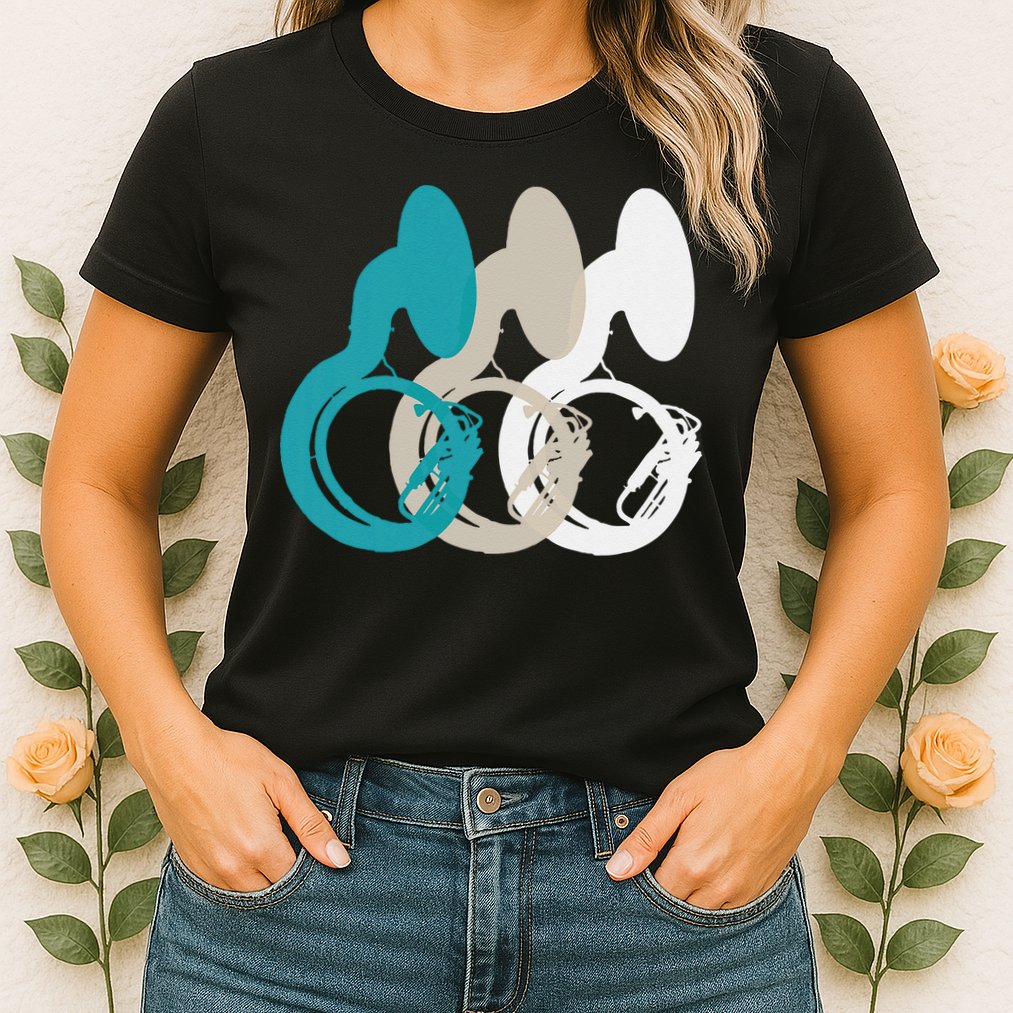 Retro Sousaphone Tuba Music Brass Band Gift Womens T-Shirt