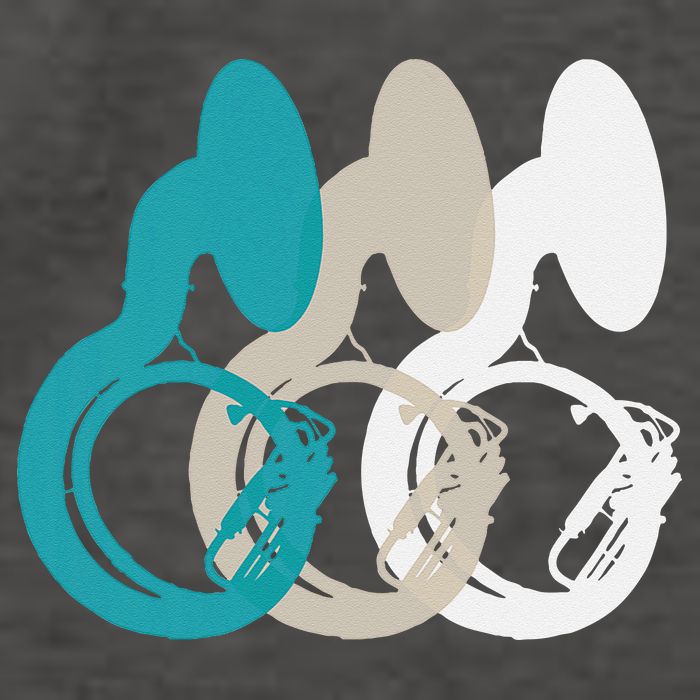 Retro Sousaphone Tuba Music Brass Band Gift Vector Backpack