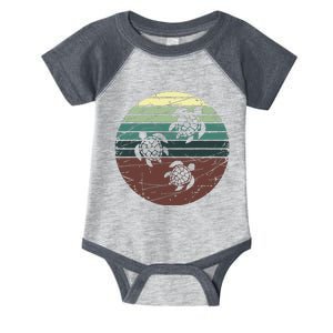 Retro Sea Turtle Infant Baby Jersey Bodysuit