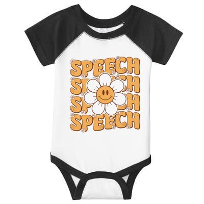 Retro Speech Therapy Speech Language Pathologist Therapist Infant Baby Jersey Bodysuit