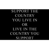 Retro Support The Country You Live In Patriotic Bumper Sticker