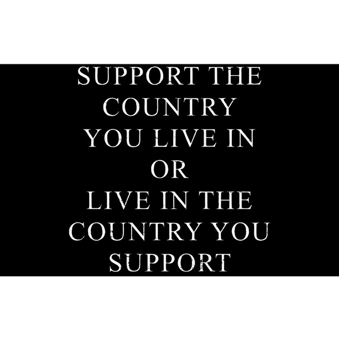 Retro Support The Country You Live In Patriotic Bumper Sticker