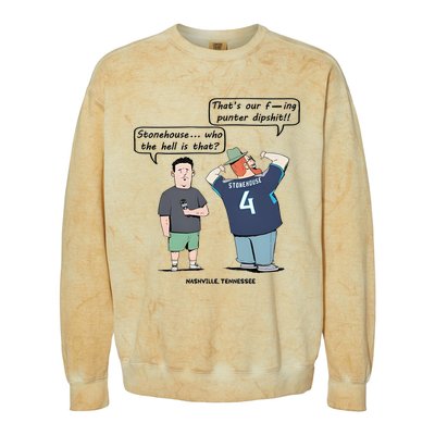 Ryan Stonehouse That’S Our Fucking Punter Dipshit Colorblast Crewneck Sweatshirt