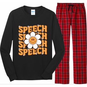 Retro Speech Therapy Speech Language Pathologist Therapist Long Sleeve Pajama Set