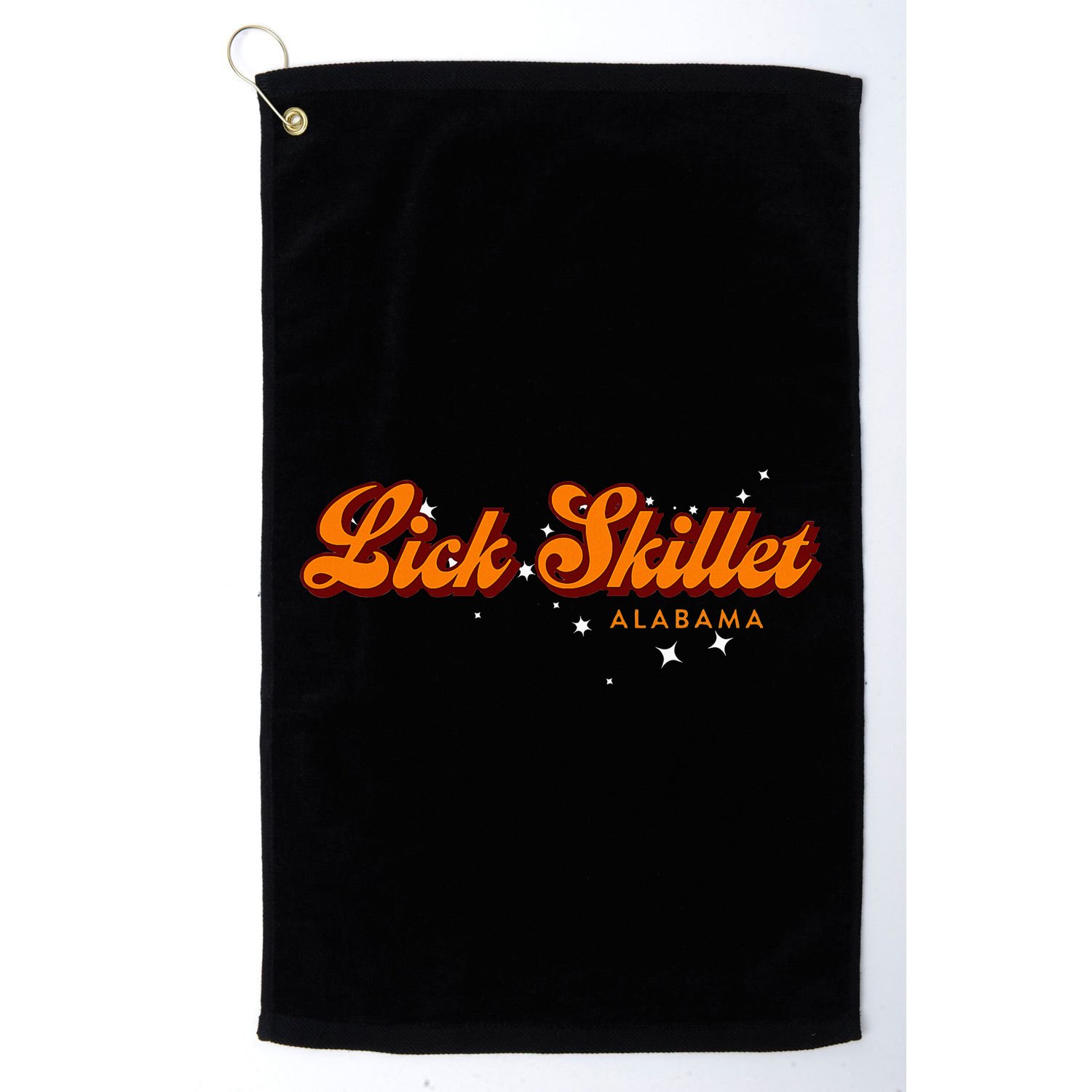 Retro Small Town Alabama Lick Skillet Golf Towel