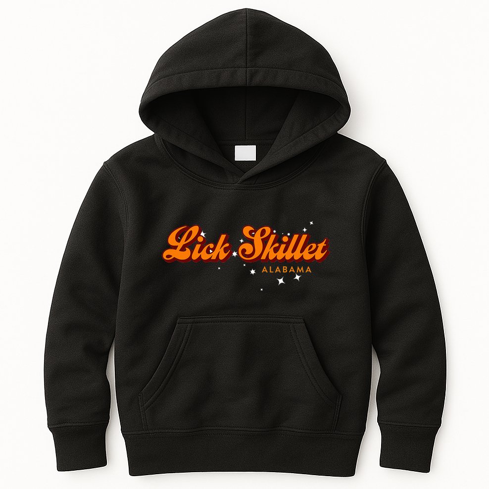 Retro Small Town Alabama Lick Skillet Kids Hoodie