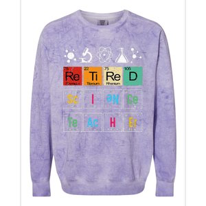 Retired Science Teacher Learning School Retiret Colorblast Crewneck Sweatshirt