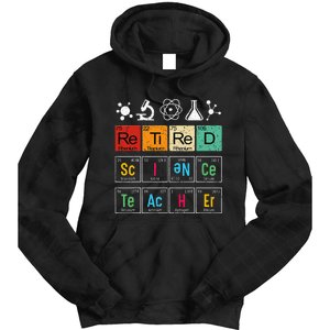 Retired Science Teacher Learning School Retiret Tie Dye Hoodie