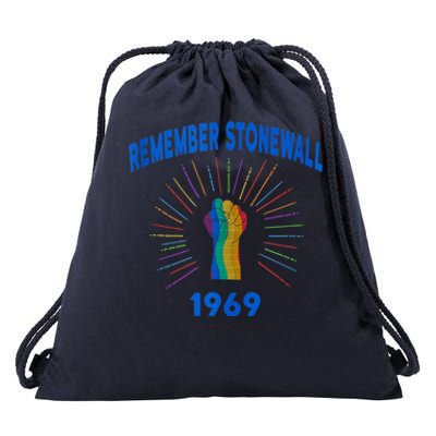 Remember Stonewall The Riot That Started It Drawstring Bag