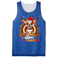 Reindeer Santa Turkey Chihuahua Dog Happy Hallothanksmas Gift Mesh Reversible Basketball Jersey Tank