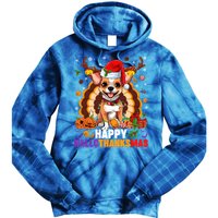 Reindeer Santa Turkey Chihuahua Dog Happy Hallothanksmas Gift Tie Dye Hoodie