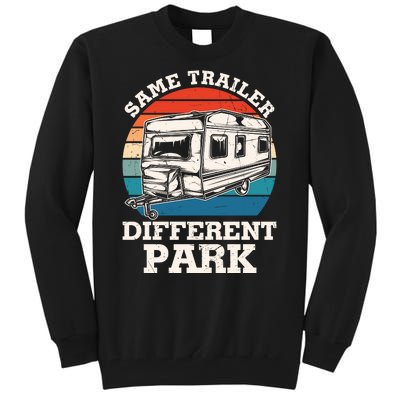 Retro Same Trailer Different Part Funny Camping Tall Sweatshirt