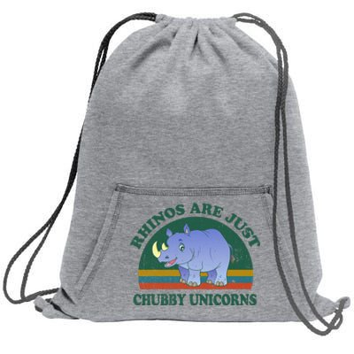 Rhino Save The Rhinos Are Just Chubby Unicorns Sweatshirt Cinch Pack Bag