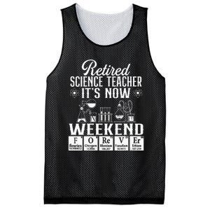 Retired Science Teacher Weekend School Retirement Gift Mesh Reversible Basketball Jersey Tank