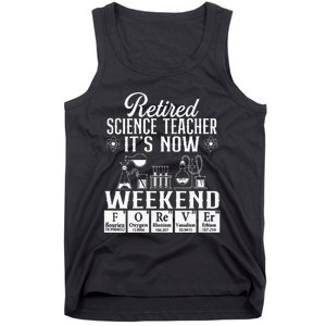 Retired Science Teacher Weekend School Retirement Gift Tank Top