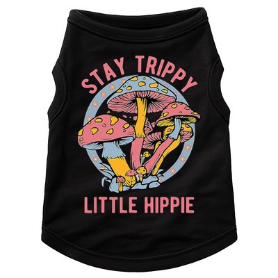 Retro Stay Trippy Little Hippie Groovy Cottagecore Mushroom Doggie Tank