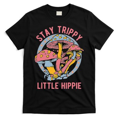 Retro Stay Trippy Little Hippie Groovy Cottagecore Mushroom T-Shirt