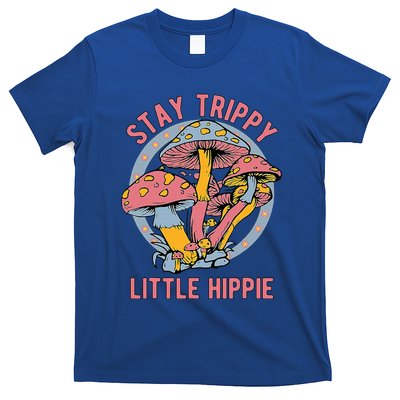 Retro Stay Trippy Little Hippie Groovy Cottagecore Mushroom T-Shirt