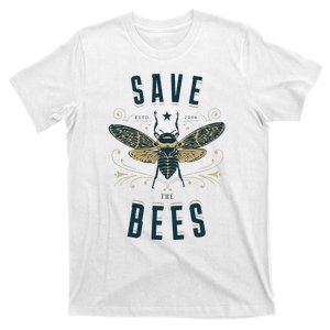 Retro Save the Bees Apiary Bee Beekeeper Earth Day T-Shirt