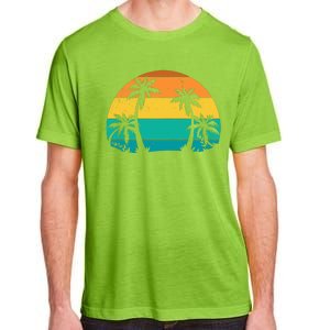 Retro Summer Tropical Beach Adult ChromaSoft Performance T-Shirt