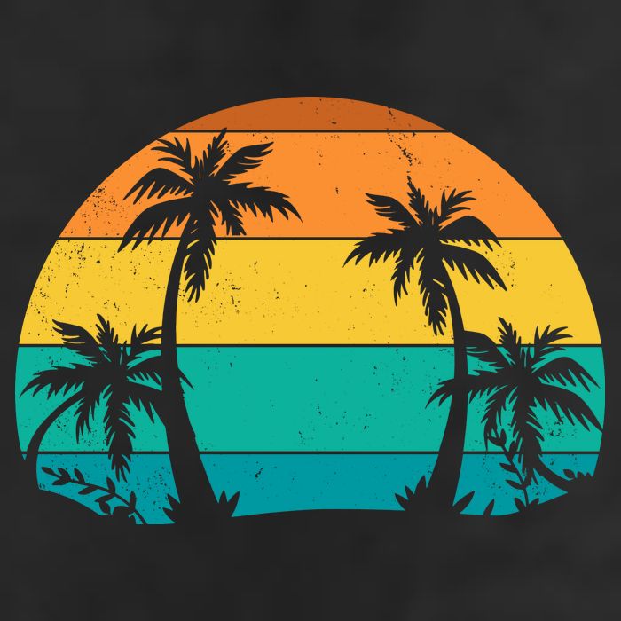 Retro Summer Tropical Beach Cool Comfort Performance Bucket Hat