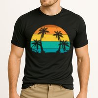 Retro Summer Tropical Beach Cooling Performance Crew T-Shirt