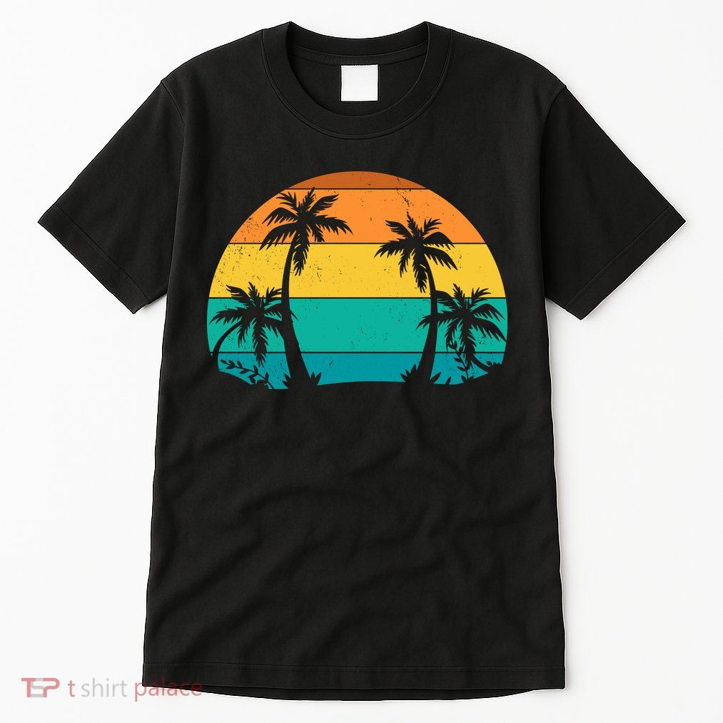 Retro Summer Tropical Beach Tall T-Shirt
