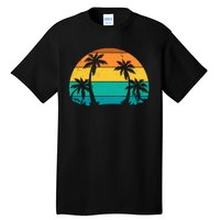 Retro Summer Tropical Beach Tall T-Shirt