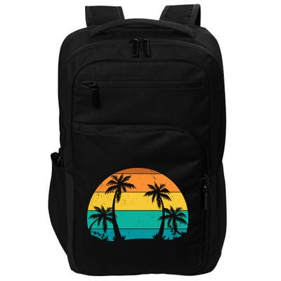 Retro Summer Tropical Beach Impact Tech Backpack