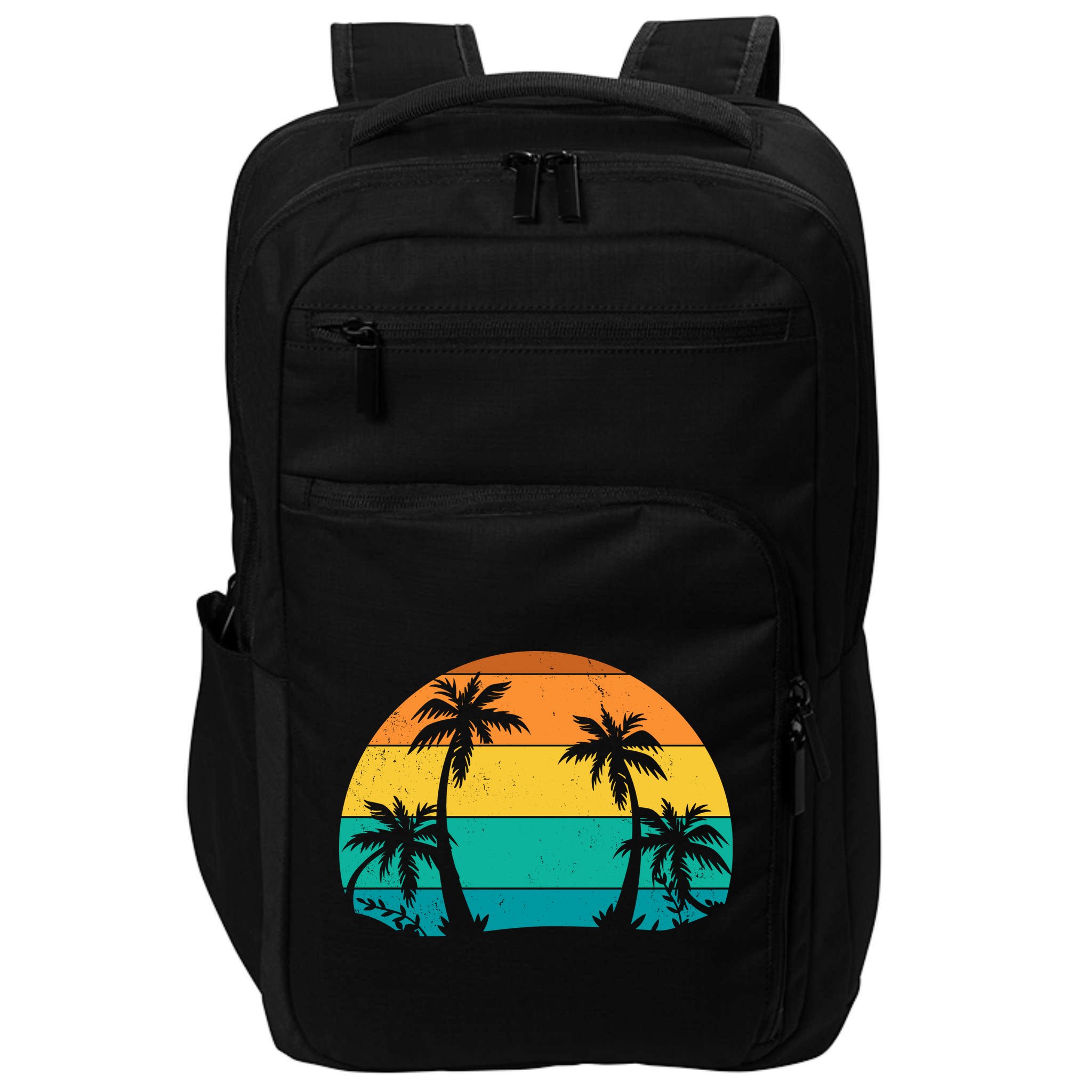 Retro Summer Tropical Beach Impact Tech Backpack