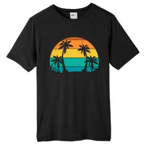 Retro Summer Tropical Beach Tall Fusion ChromaSoft Performance T-Shirt