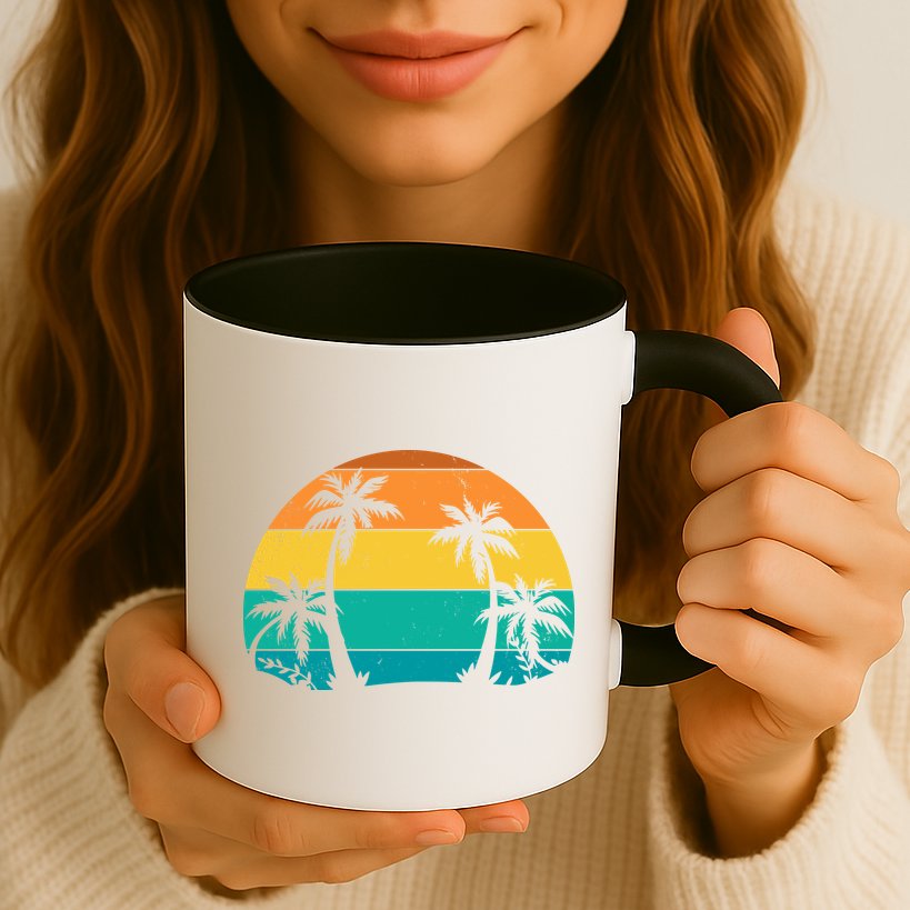 Retro Summer Tropical Beach Mug