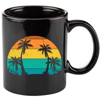 Retro Summer Tropical Beach 11oz C Handle Ceramic Mug