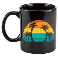 Retro Summer Tropical Beach 11oz C Handle Ceramic Mug