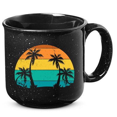 Retro Summer Tropical Beach 15oz Campfire Ceramic Mug