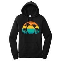 Retro Summer Tropical Beach Women's Pullover Hoodie