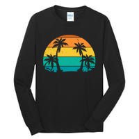 Retro Summer Tropical Beach Tall Long Sleeve T-Shirt