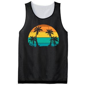 Retro Summer Tropical Beach Mesh Reversible Basketball Jersey Tank