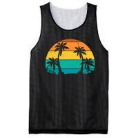 Retro Summer Tropical Beach Mesh Reversible Basketball Jersey Tank