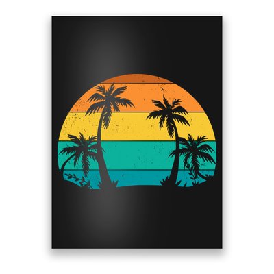 Retro Summer Tropical Beach Poster