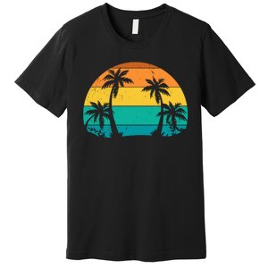 Retro Summer Tropical Beach Premium T-Shirt